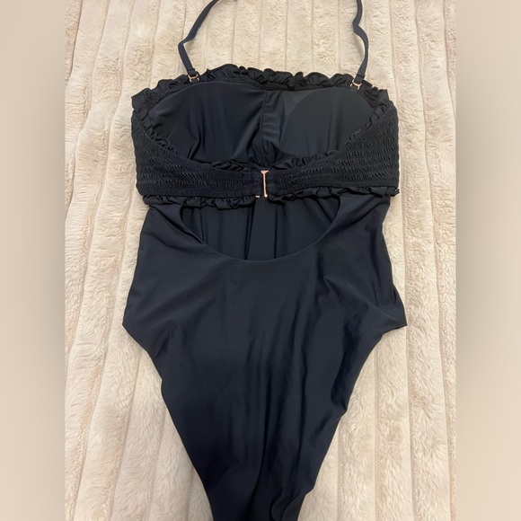 Anthropologie Iris Smocked Halter One-Piece Swimsuit - Picture 9 of 12